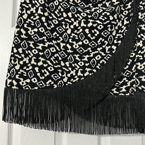 Zara Fringe Wrap Skirt - Picture 2 of 5